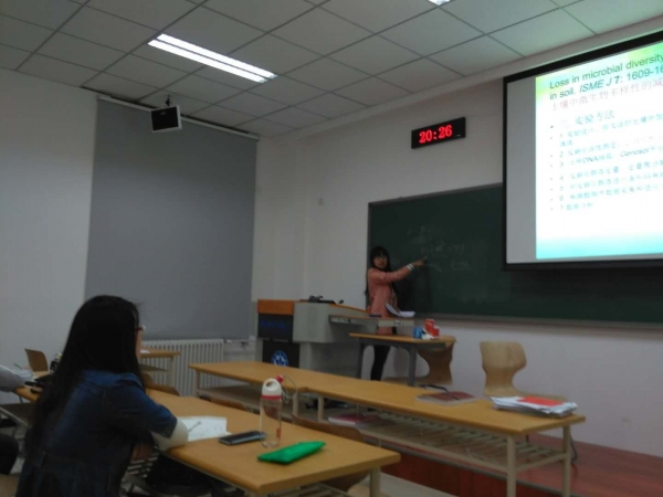 沈阳生态所杨雅丽同学分享土壤微生物多样性对氮循环的影响